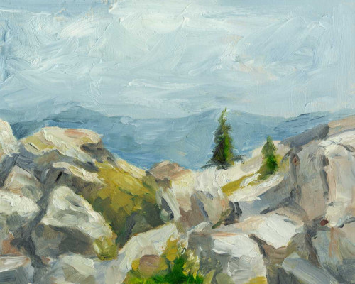 Impasto Mountainside III Poster Print - Ethan Harper
