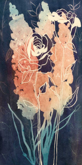 Flowers at Midnight II Poster Print - Grace Popp