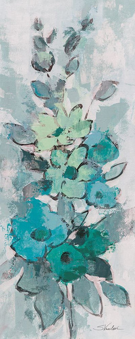 Loose Bouquet of Flowers I Blue Gray Poster Print - Silvia Vassileva