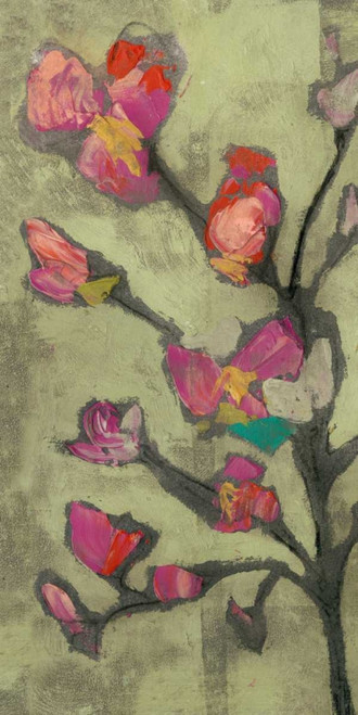 Impasto Flowers I Poster Print - Jennifer Goldberger