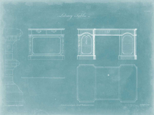 Library Tables Poster Print - Thomas Chippendale