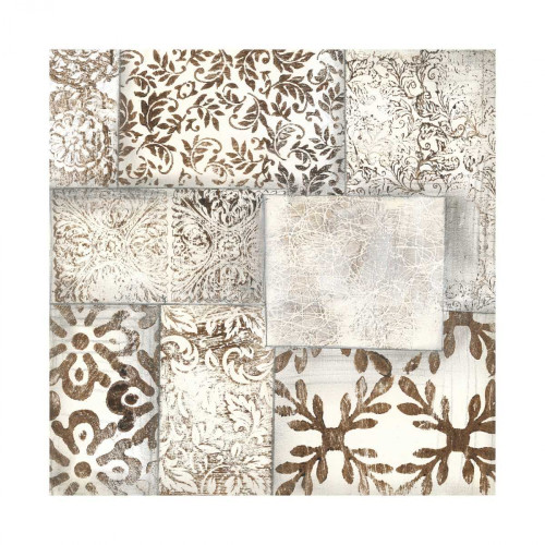 Neutral Patterned Patchwork II Poster Print - Jennifer Goldberger