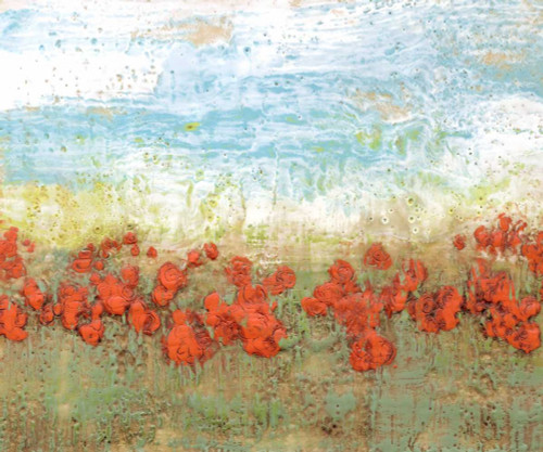 Coral Poppies I Poster Print - Jennifer Goldberger
