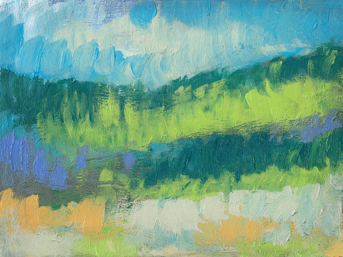 Impasto Field II Poster Print - Jennifer Goldberger