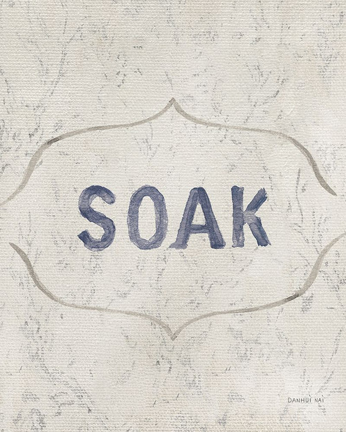 Victorian Bath Words III Vertical Poster Print - Danhui Nai