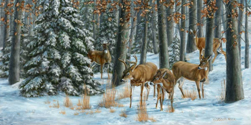 Winter Gathering Poster Print - Carolyn Mock