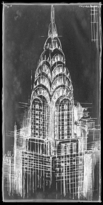 Chrysler Blueprint Poster Print - Ethan Harper