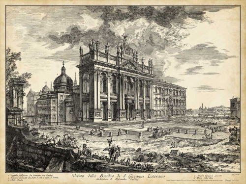 Veduta Basilica S.Giovanni Laterano Poster Print - Piranesi