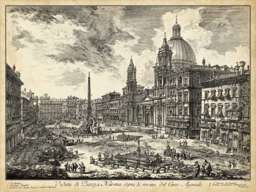 Veduta di Piazza Navona Poster Print - Piranesi