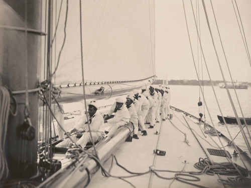 Crew on the yacht Reliance,  Americas Cup, 1903 Poster Print - Anonymous