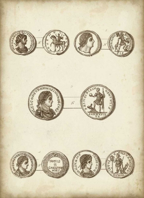 Antique Roman Coins V Poster Print - Unknown
