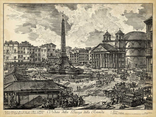 Veduta della Piazza della Rotunda Poster Print - Piranesi