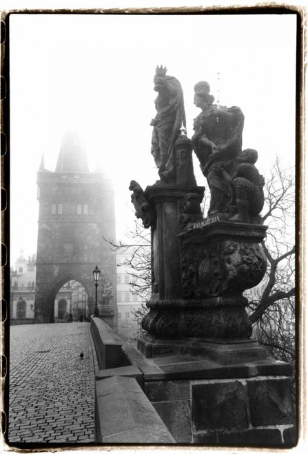 Charles Bridge in Morning Fog II Poster Print - Laura DeNardo