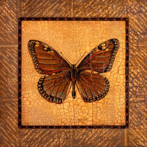 Crackled Butterfly - Monarch Poster Print - Wendy Russell