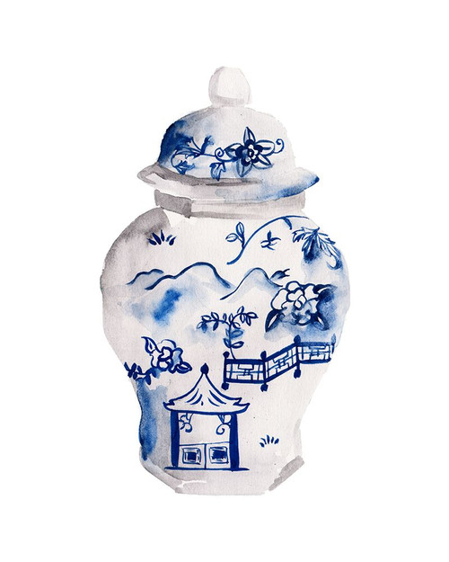 Indigo Vase II Poster Print - Melissa Wang