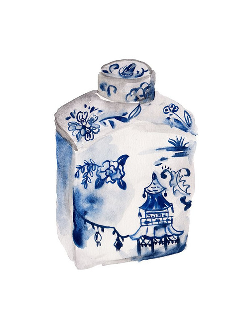 Indigo Vase I Poster Print - Melissa Wang