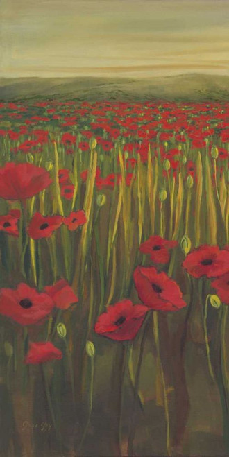 Red Poppies in Field I Poster Print - Julie Joy