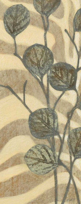 Leaves on Stripes I Poster Print - Norman Wyatt