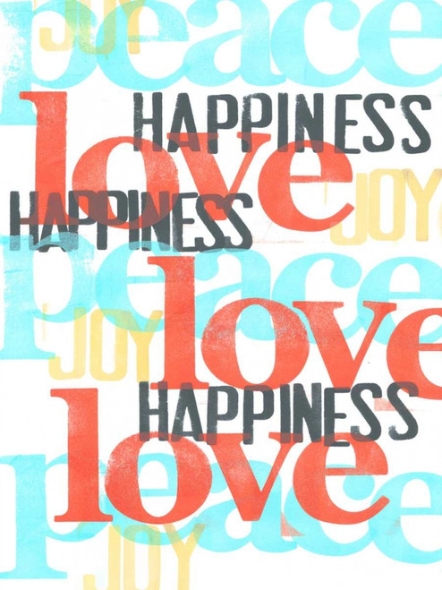 Peace-Love-Joy III Poster Print - Deborah Velasquez