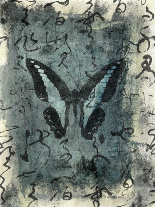 Butterfly Calligraphy IV Poster Print - Elena Ray
