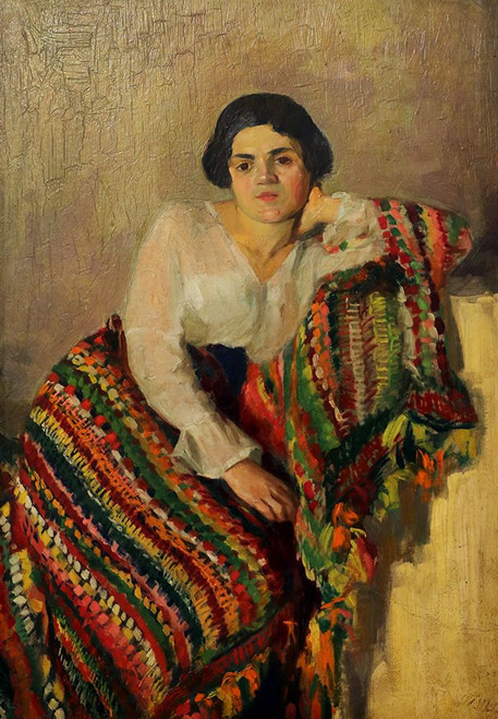 Woman with Shawl 1903 Poster Print - Umberto Boccioni