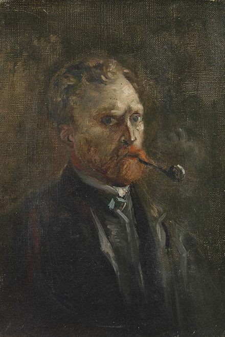 Van Gogh with Pipe Right Poster Print - Gogh Vincent Van