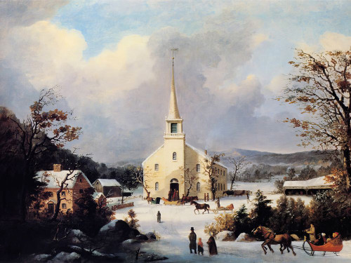 Going to Church Poster Print - George Henry Durrie