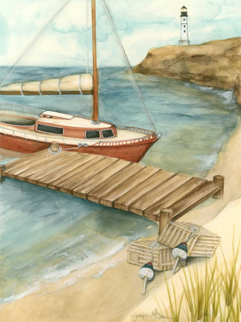 Shoreline Dock II Poster Print - Jennifer Goldberger
