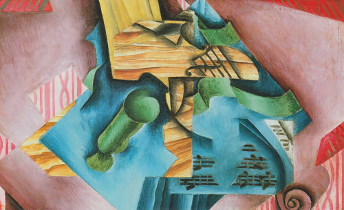 Violin and glass 1913 Poster Print - Juan Gris