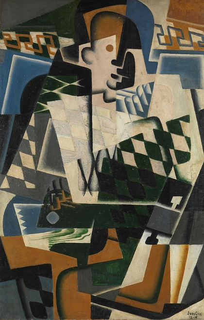 Harlequin with a Guitar 1917 Poster Print - Juan Gris
