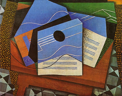 Guitar on a table 1915 Poster Print - Juan Gris