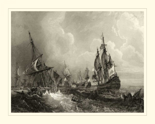 Ships at Sea II Poster Print - Gudin
