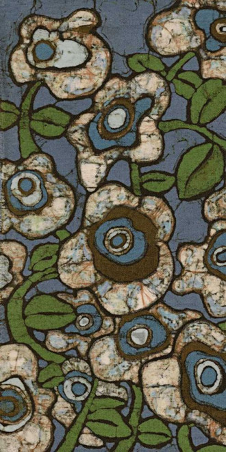 Blue Batik Flowers I Poster Print - Andrea Davis