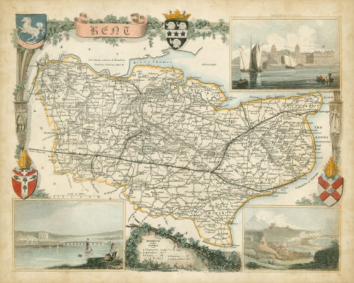 Map of Kent Poster Print - Unknown
