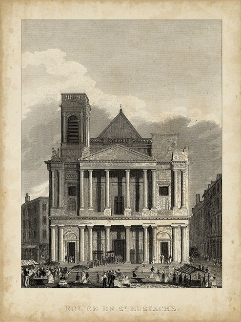 Eglise de St. Eustache Poster Print - A. Pugin