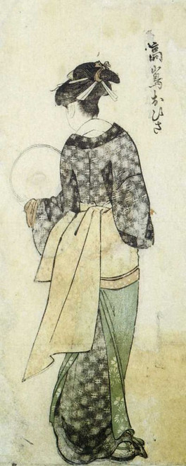 Back View of Ohisa Poster Print - Utamaro