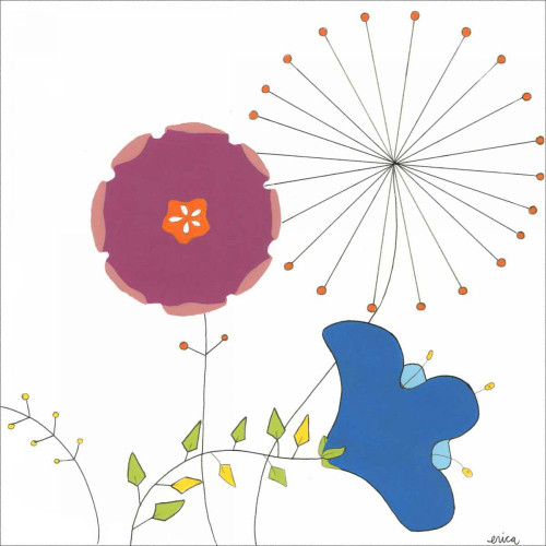 Playful Blooms IV Poster Print - June Erica Vess