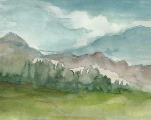 Plein Air Mountain View II Poster Print - Ethan Harper