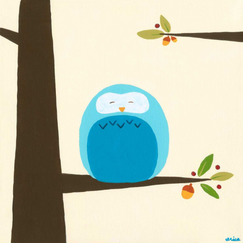 Orchard Owls III Poster Print - June Erica Vess