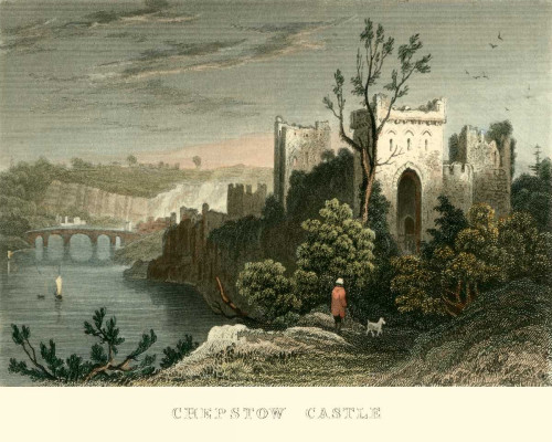 Chepstow Castle Poster Print - T. Allom