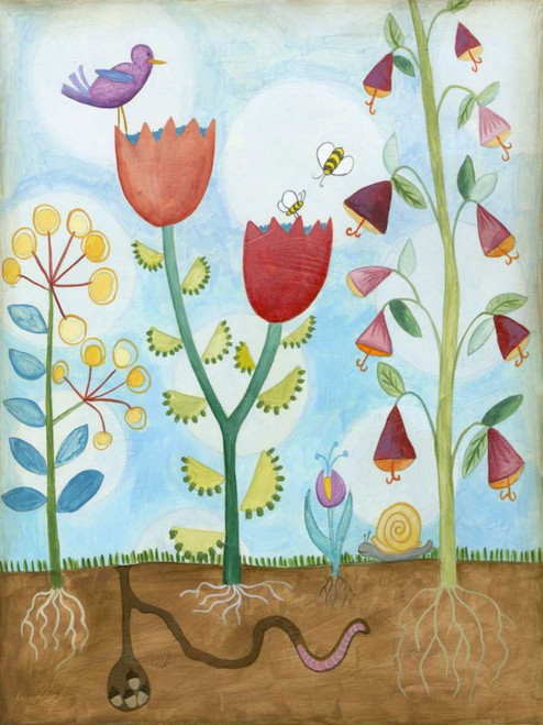 Whimsical Flower Garden I Poster Print - Megan Meagher