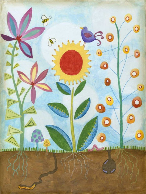 Whimsical Flower Garden II Poster Print - Megan Meagher