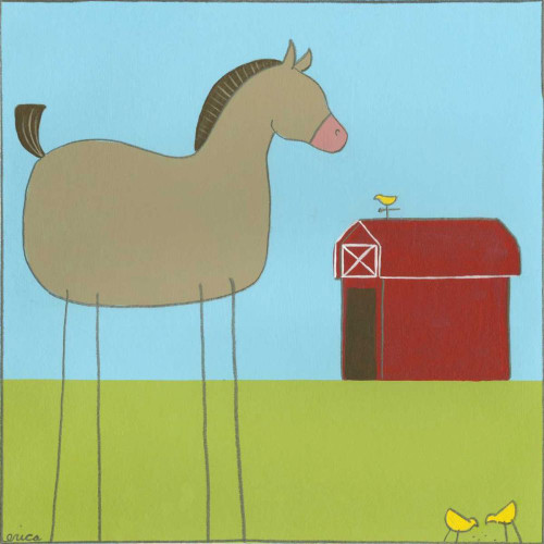 Stick-leg Horse I Poster Print - June Erica Vess