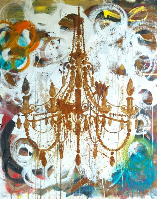 Rust Chandelier Poster Print - Kent Youngstrom