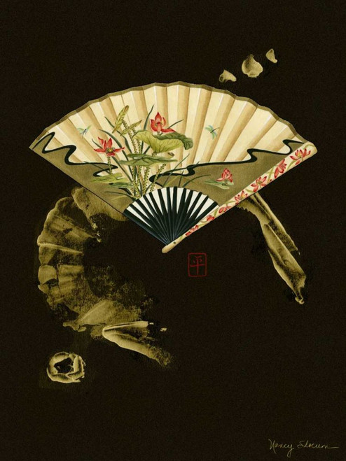 Oriental Fan II Poster Print - Nancy Slocum