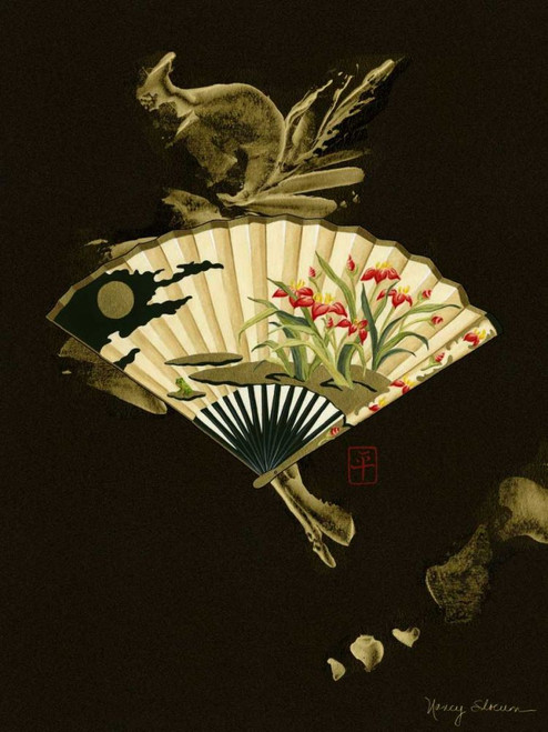 Oriental Fan I Poster Print - Nancy Slocum
