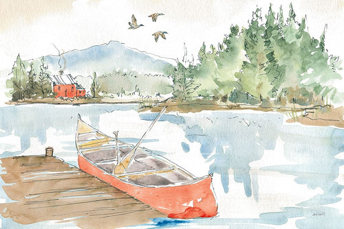 Lakehouse I Red Poster Print - Anne Tavoletti