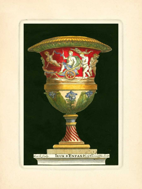 Vase with Chariot Poster Print - S. Thomassin