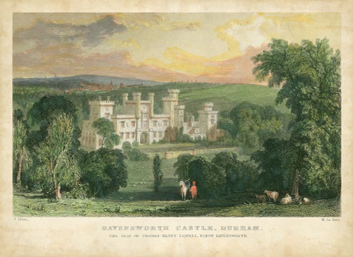 Ravensworth Castle Poster Print - T. Allom