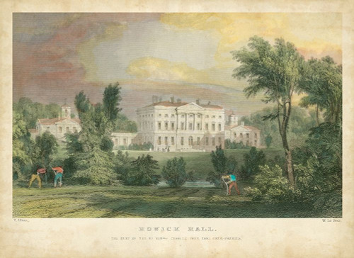 Howick Hall Poster Print - T. Allom